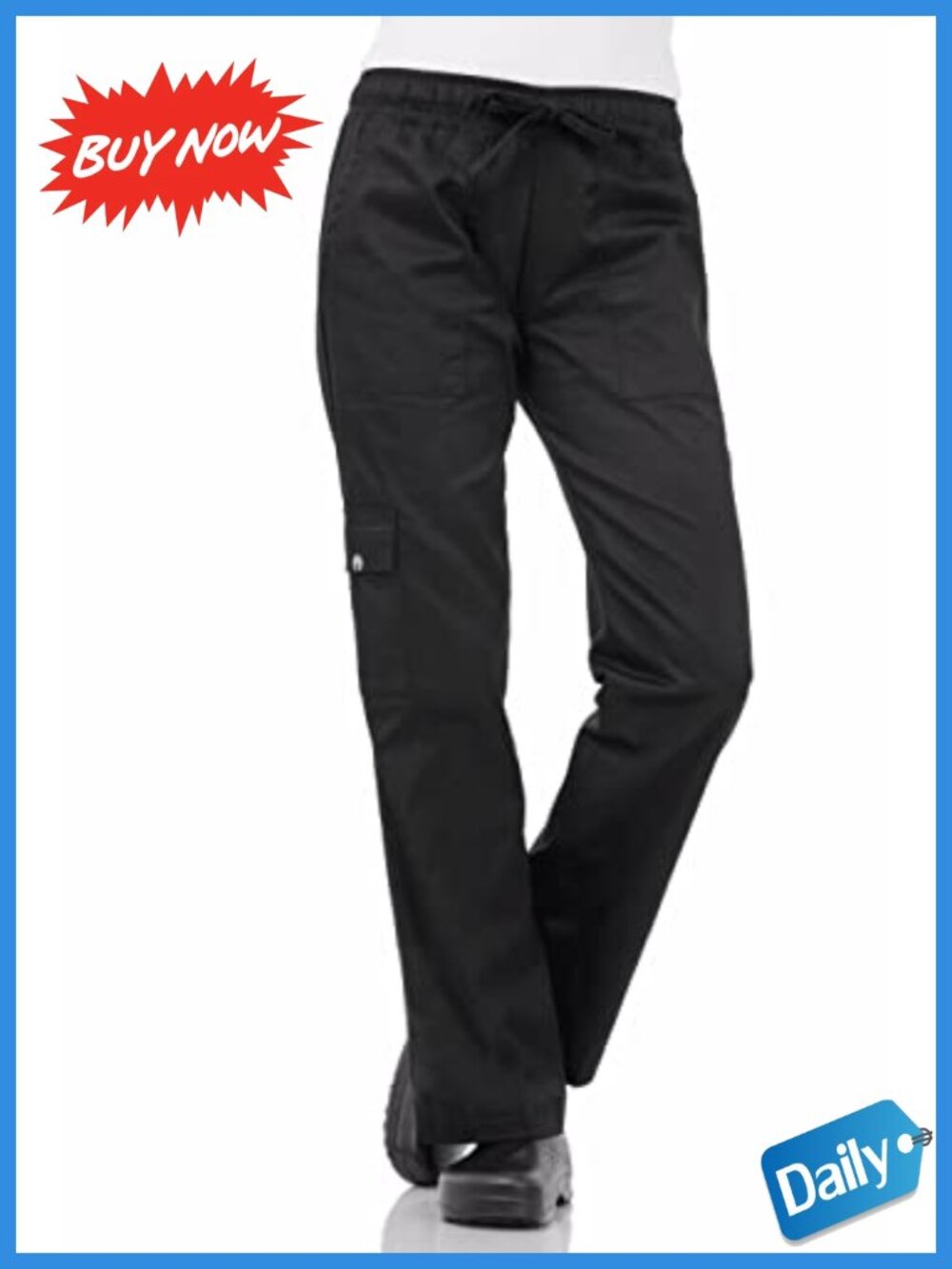 Chef Works Women's Cargo Chef Pants Polycotton Comfortable Work Pants